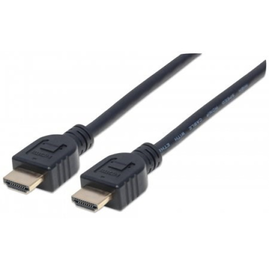 MANHATTAN kabel In-wall CL3 High Speed HDMI s Ethernetem, HEC, ARC, 3D, 4K, stíněný, 3m, Black