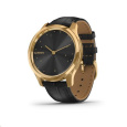 Garmin monitorovací náramek a hodinky vivomove3 Luxe, 24K Gold/BlackLeather Band