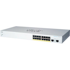 Cisco switch CBS220-16P-2G (16xGbE,2xSFP,16xPoE+,130W,fanless)