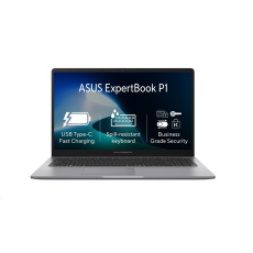 ASUS NTB ExpertBook P1 (P1503CVA-NJ0258X), i3-1315U, 15.6" 1920 x 1080, 16GB, 512GB SSD, UHD, W11 Pro, Gray ASUS NTB ExpertBook P1 (P1503CVA-NJ0258X), i3-1315U, 15.6" 1920 x 1080, 16GB, 512GB SSD, UHD, W11 Pro, Gray