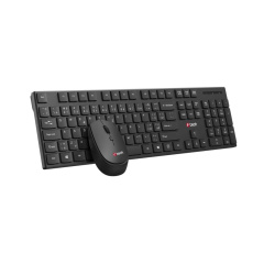 BAZAR - C-TECH klávesnice s myší WLKMC-03, Bezdrátový set 2.4GHz, CZ, Černá, rozbaleno