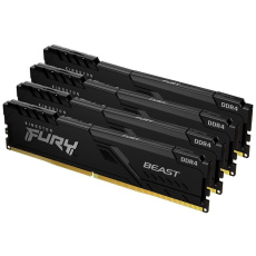 KINGSTON DIMM DDR4 128GB (Kit of 4) 2666MT/s CL16 FURY Beast Černá