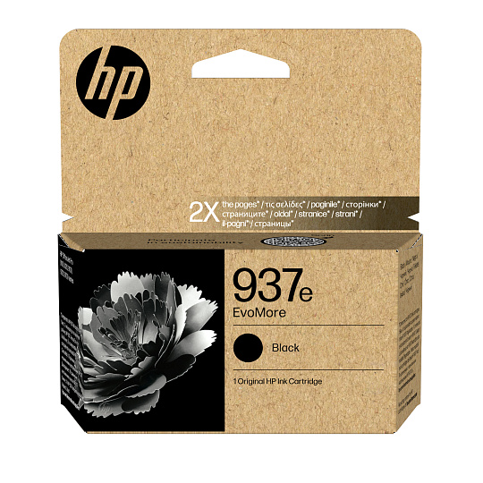 HP 937e EvoMore Black Original Ink Cartridge (2,500 pages)