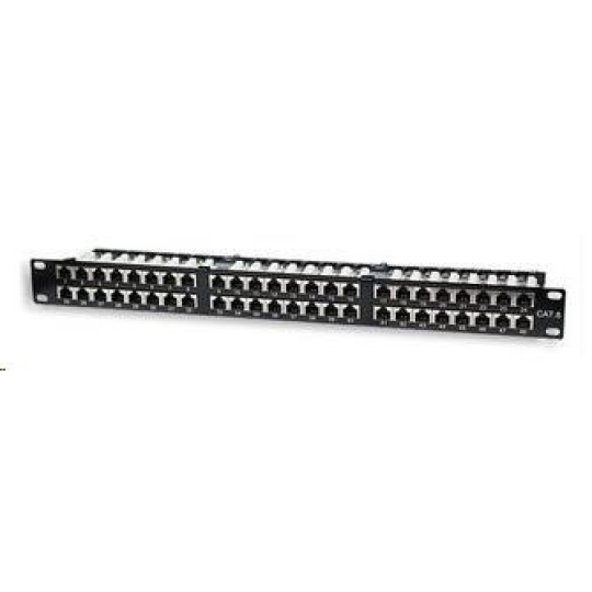 Intellinet Patch Panel, 19", Cat5e, 48-Port, FTP, 1U, Black