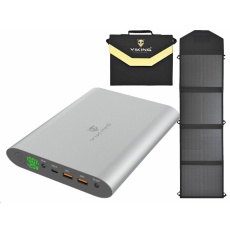 Viking notebooková power banka Smartech II, 40000mAh, šedá + solární panel L60 Viking notebooková power banka Smartech II, 40000mAh, šedá + solární panel L60