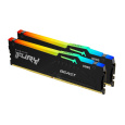 KINGSTON DIMM DDR5 64GB (Kit of 2) 6000MT/s CL30 Non-ECC FURY Beast RGB XMP, Černá