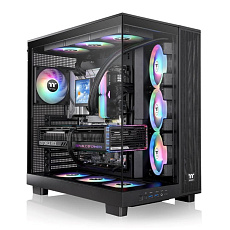 BAZAR THERMALTAKE Case View 380 XL TG ARGB, ATX, Průhledná bočnice, 4x 120mm ARGB Fan, černá POŠKOZENÝ OBAL