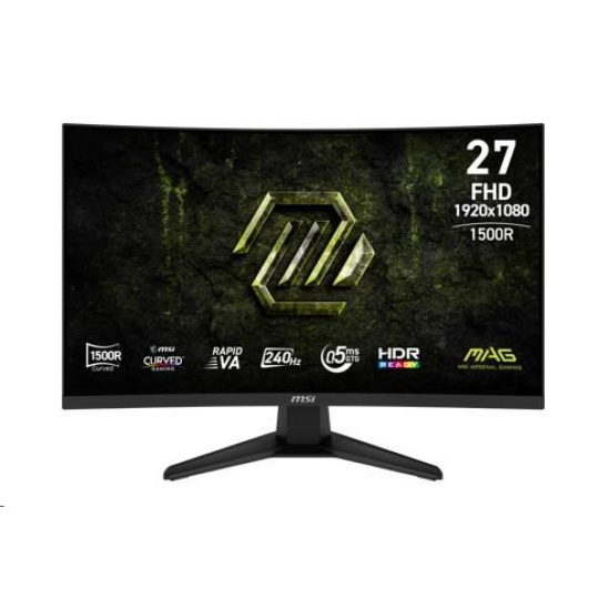 MSI LCD MAG 275CF X24, 27", 1920x1080, Rapid VA, 0,5 ms, VESA 100x100, Black