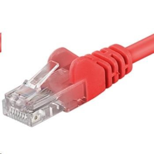 PREMIUMCORD Patch kabel UTP RJ45-RJ45 CAT5e 1m červená
