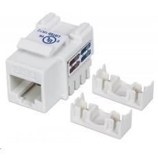 Intellinet Cat6 Keystone Jack, UTP, White, Punch-down