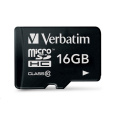 VERBATIM MicroSDHC karta 16GB Class 10 (R:45/W:10 MB/s)