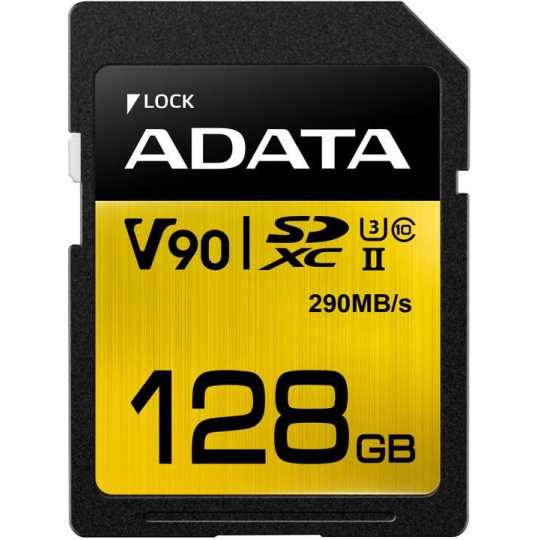 ADATA SDXC karta 128GB UHS-II U3 Class 10, Premier One (R: 290MB / W: 260MB)