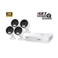 iGET HOMEGUARD HGDVK83304 - CCTV kamerový systém 3K DVR 8CH + 4x kamera s LED a zvukem