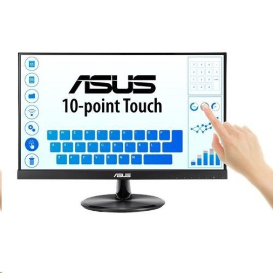 ASUS LCD dotekový display 21.5" VT229H Touch 1920x1080, lesklý, D-SUB, HDMI, 10-point Touch, IPS, Frameless, USB, VESA