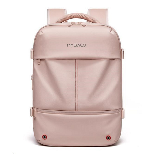 MYBALO Vacuo FLY kompresní cestovní batoh underseat pro RYANAIR - růžový