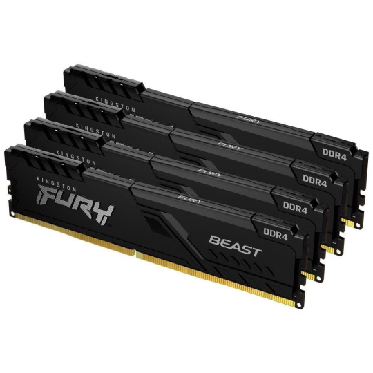 KINGSTON DIMM DDR4 128GB (Kit of 4) 3200MT/s CL16 FURY Beast Černá