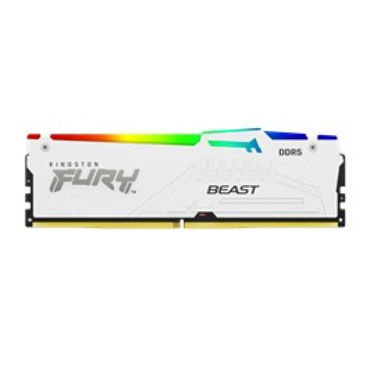 KINGSTON DIMM DDR5 16GB 5600MT/s CL36 FURY Beast Bílá RGB EXPO