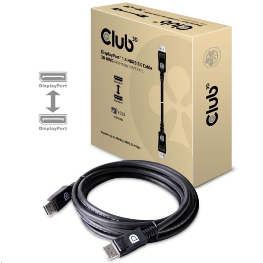 Club3D Kabel DisplayPort 1.4, HBR3, 8K60Hz (M/M), 3m