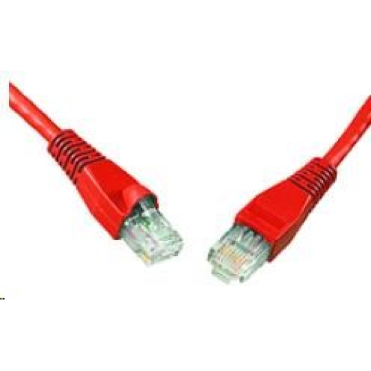 Solarix Patch kabel CAT5E UTP PVC 5m červený snag-proof C5E-114RD-5MB