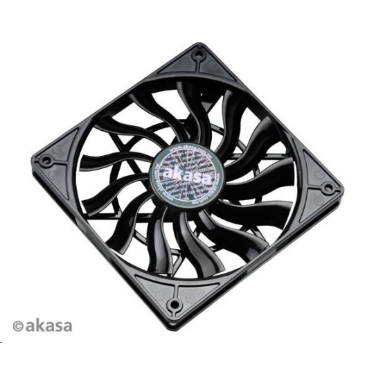 AKASA ventilátor Slimfan, 120 x 15mm, kluzné ložisko, pro HTPC systémy, PWM 4pin