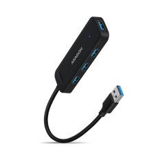 AXAGON HUE-L1A, 4x USB 3.2 Gen 1 TRAVEL hub, kabel USB-A 20cm AXAGON HUE-L1A, 4x USB 3.2 Gen 1 TRAVEL hub, kabel USB-A 20cm