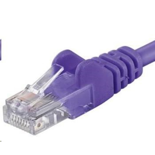 PREMIUMCORD Patch kabel UTP RJ45-RJ45 CAT5e 5m fialová