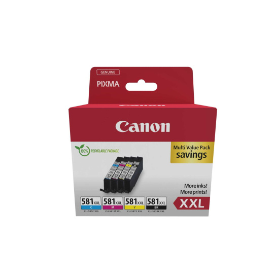 Canon CARTRIDGE CLI-581XXL C/M/Y/BK MULTI-PACK SEC pro PIXMA TS515x, TS615x, TS815x, TS915x, TR7550, TR8550 4x11,7mů