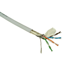 FTP kabel LYNX, Cat5E, drát, LS0H, DCa, šedý, 305m FTP kabel LYNX, Cat5E, drát, LS0H, DCa, šedý, 305m