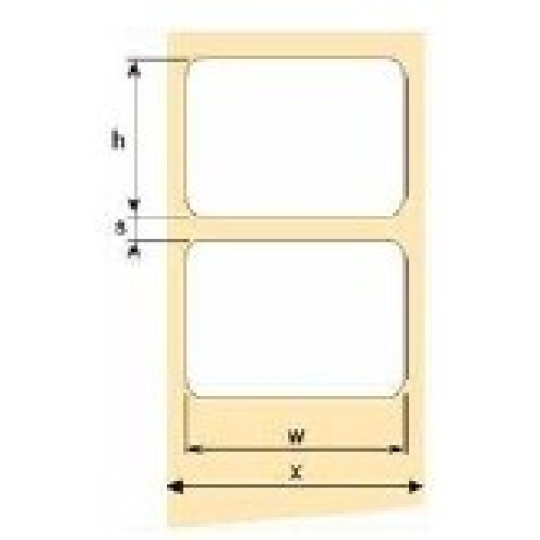 OEM samolepící etikety 50mm x 70mm, bílý papír, cena za 1000 ks