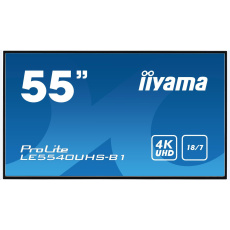 Iiyama monitor ProLite LE5540UHS-B1, 138.6cm (54.6''), 4K, VGA, HDMI, DVI, USB, RS232, RJ45, black Iiyama monitor ProLite LE5540UHS-B1, 138.6cm (54.6''), 4K, VGA, HDMI, DVI, USB, RS232, RJ45, black