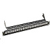 Solarix Univerzální modulární neosazený patch panel 24 portů černý 1U SX24M-0-STP-BK-UNI