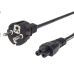 PREMIUMCORD Kabel napájecí 230V pro NTB 2m (3pin C5, trojlístek, "Mickey Mouse")