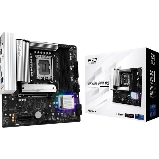 ASRock MB Sc LGA1851 B860M Pro RS, Intel B860, 4xDDR5, 1xDP, 1xHDMI, mATX