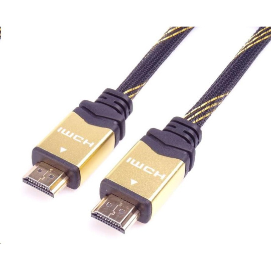 PREMIUMCORD Kabel HDMI 2.0 High Speed + Ethernet kabel HQ, zlacené konektory, 3m